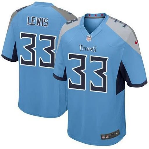 Men Tennessee Titans #33 Dion Lewis Nike Light Blue Game NFL Jersey